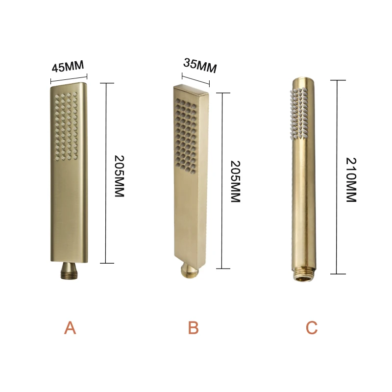 Латунный ручной Душ высокого давления Круглый квадратный держатель для душевой
