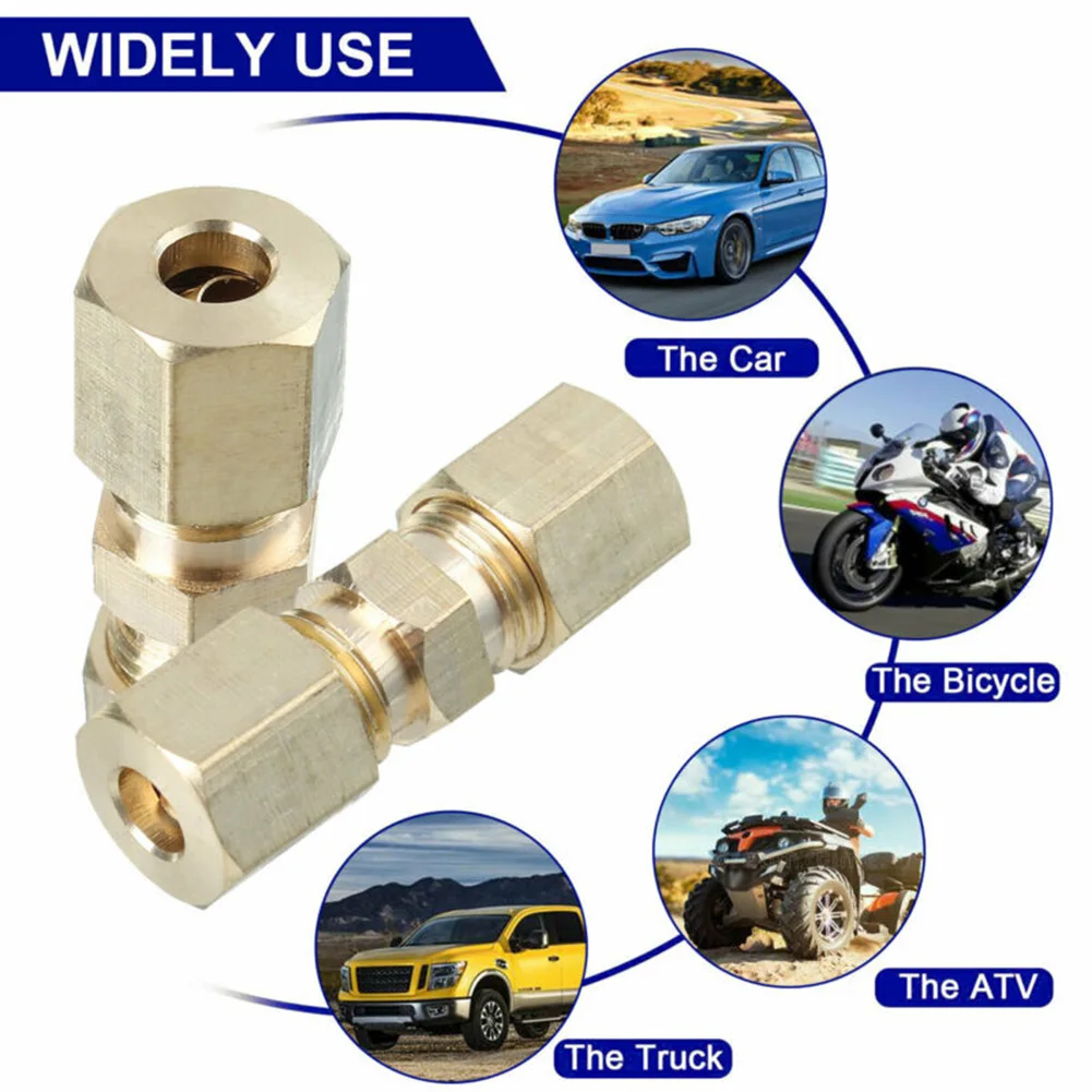 

3/16\\'\\' OD Brake Lines Union 5Pcs Car Compression Hydraulic Replacement