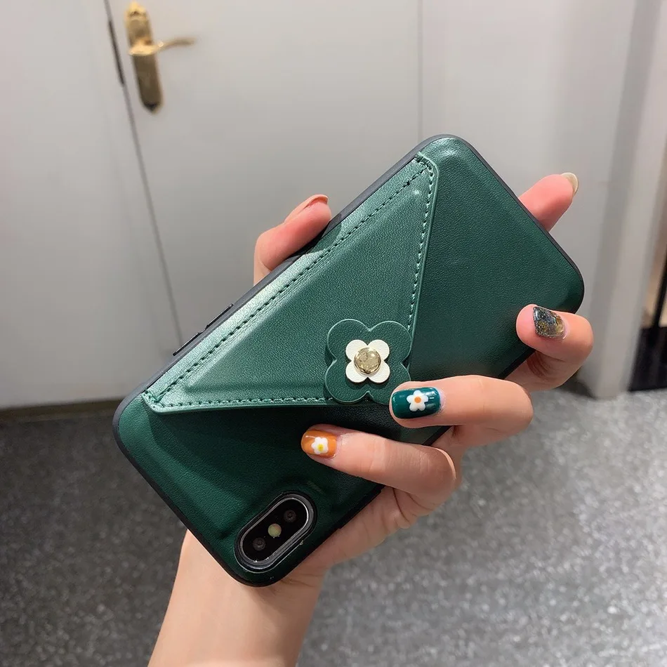 Для iPhone XR 11 Pro X XS MAX Модный кошелек с сердечком из искусственной кожи с отделениями для карт чехол для телефона для iPhone 8 6s 6 7 Plus силиконовый чехол