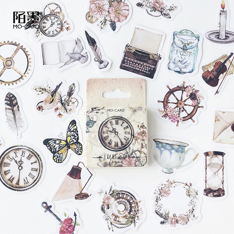 

46 Pcs/Lot Vintage Gothic Mini Paper Sticker Decorative Diary Scrapbooking Label Stickers Kawaii Stationery Papeleria