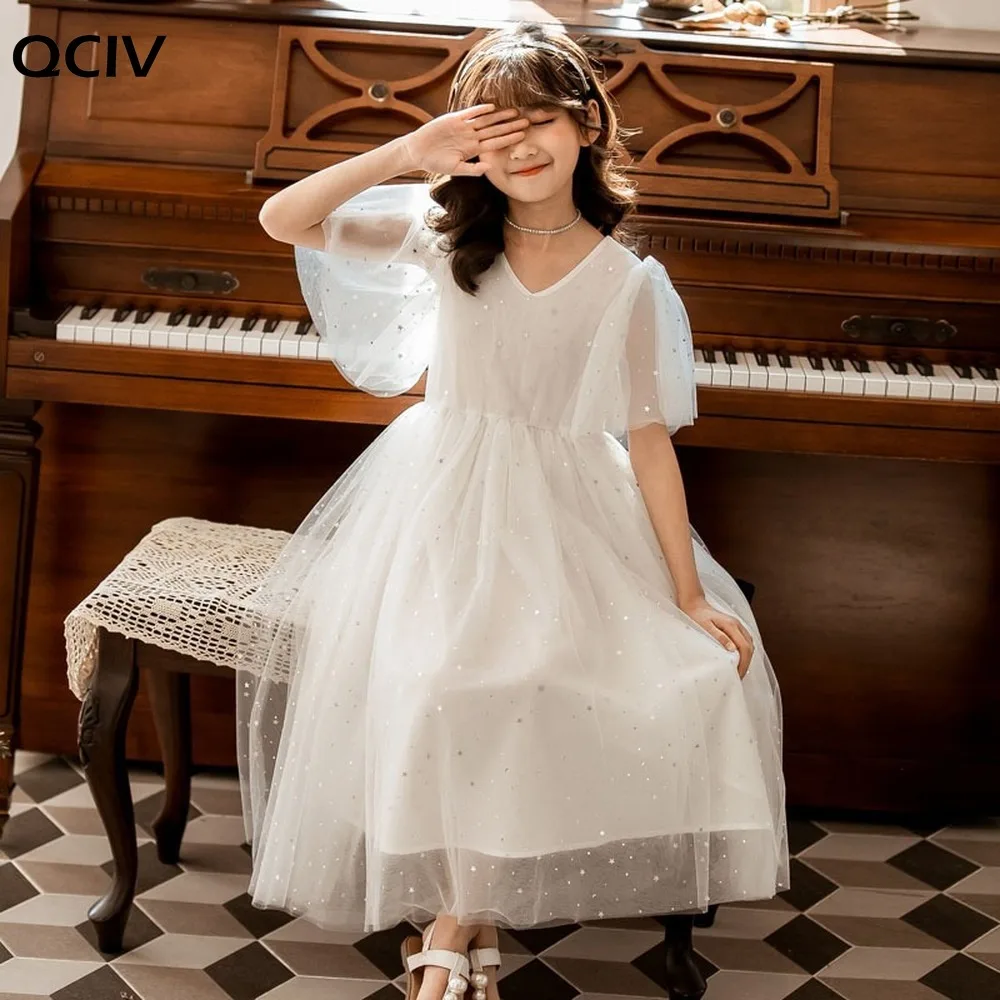 

New Summer Mesh Kids Girls Dresses Kids Lace Dress for Girls Baby Princess Dress Stars Children Cute Dress Wedding