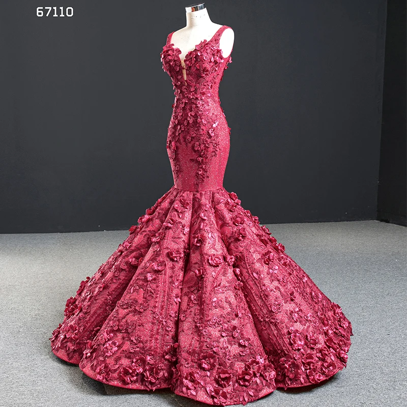 J67110 Jancember Mermaid Formal Dress Halter Sleeveless Pearls Lace Applique lace up back lace long veil New Robe Dubai Soiree