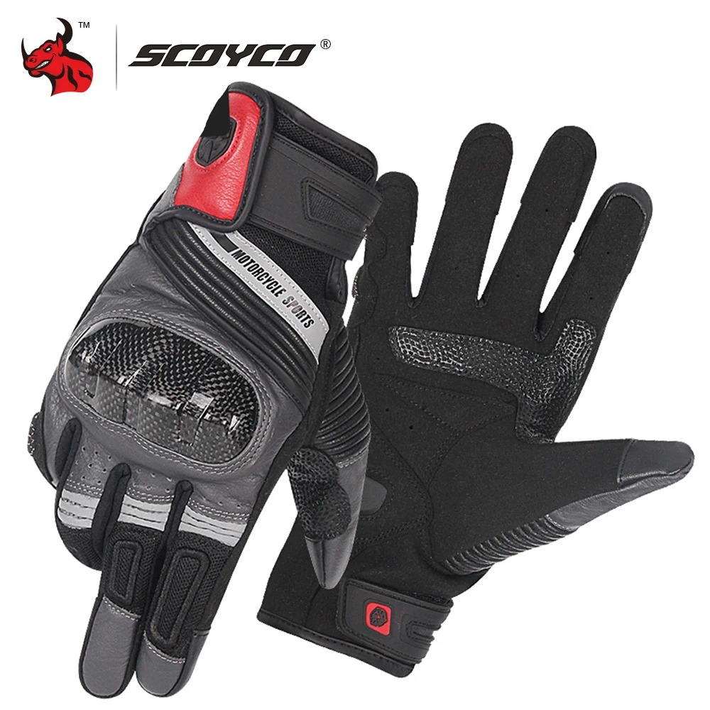 Перчатки для езды на мотоцикле SCOYCO летние дышащие Мотоциклетные из углеродного