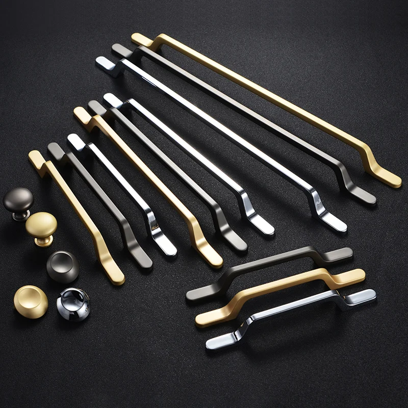 

3-colors long gold handle cupboard wardrobe pull kitchen furniture knobs and handles for cabinets and drawers