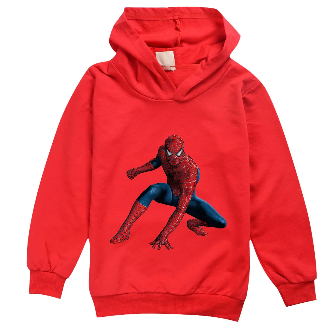 Детская модная толстовка с капюшоном героями мультфильмов Marvel для маленьких