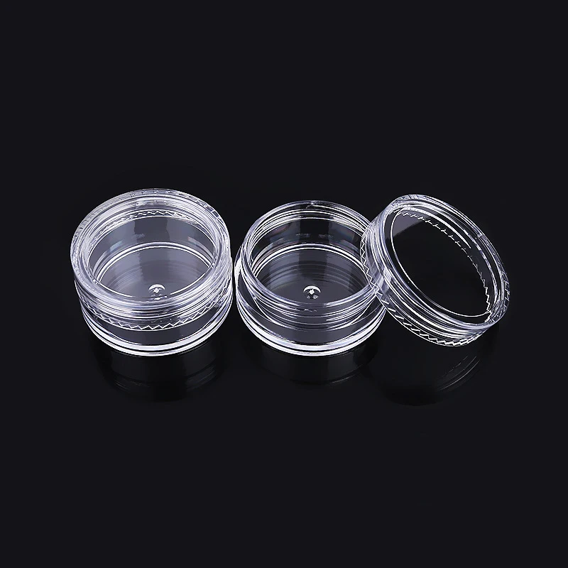 200pcs 5g 10g  Empty Lip Balm Container Portable Plastic Cosmetic  Jars Clear Bottles Eyeshadow Makeup Cream Pots