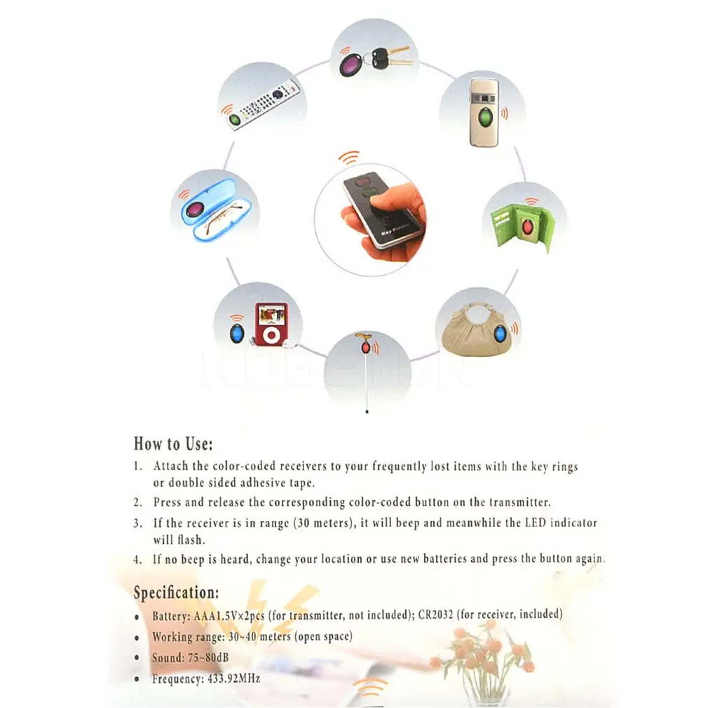 4 в 1 Усовершенствованный беспроводной локатор для ключей удаленный кошельки