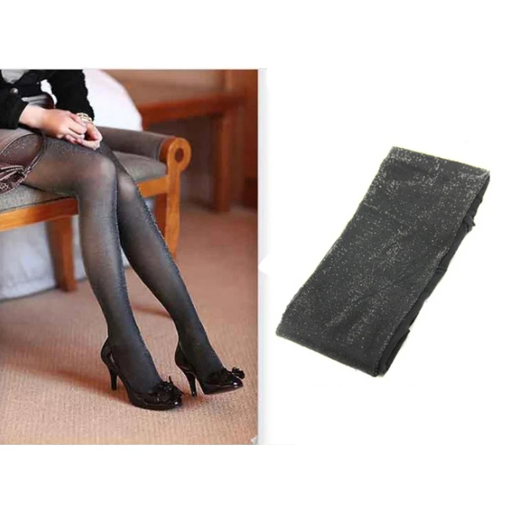 10pcs Sexy Women Shiny Pantyhose Glitter Stockings Glossy Tights Step Foot Seamless Fishnet Mesh Skinny Elastic Stockings Silk