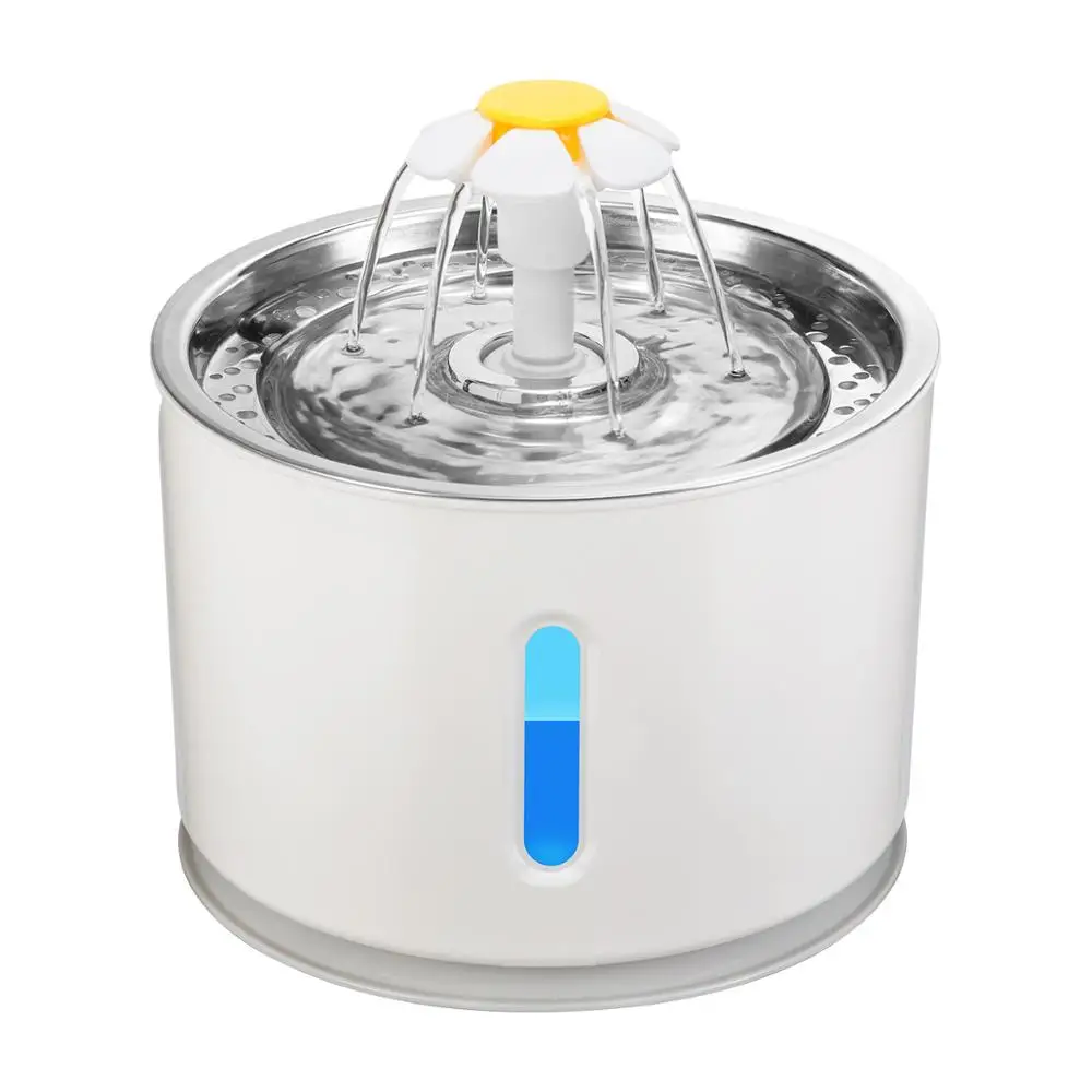 2 2.4L Capacity Automatic Cat Dog Electric Pet Drinking Fountain with LED Pet Bowl Drinking Water Dispenser Drink Filter Safe - Цвет: 2