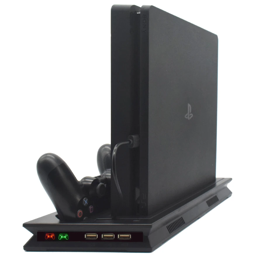 2 в 1 PS4 Pro тонкий вертикальный стенд контроллер зарядное устройство док-станция
