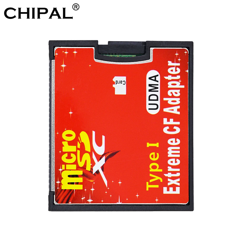 CHIPAL Red UDMA высокоскоростной Micro SD TF к CF адаптеру MicroSD MicroSDHC компактной флэш-памяти