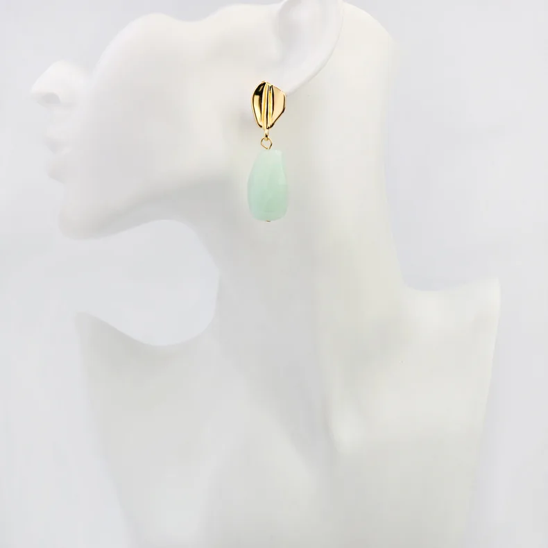 Модные Акриловые серьги-капли карамельных цветов простые геометрические