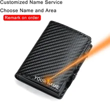DIENQI New Antitheft Card Holder Leather Men Women Anti-magnetic Bank Credit Card Holder Minimalist Wallet Busienss Case Pocket
