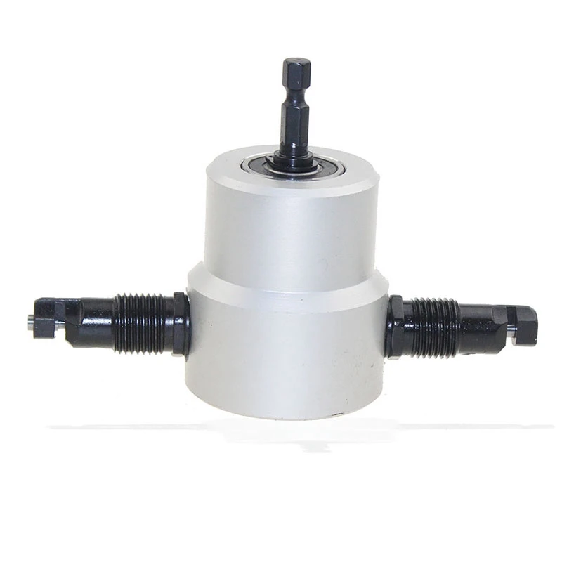 Big deal 360 Degree Rotary Metal Cutting Double Head Sheet Saw Cutter Tool Drill Attachment Free Nibbler Meta | Инструменты