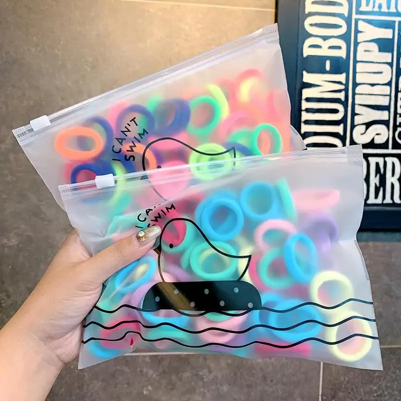 

50 / 100Pcs Set Girls Colorful Nylon Small Elastic Hair Bands Kids Ponytail Holder Scrunchie Headband Children Hair Accessories