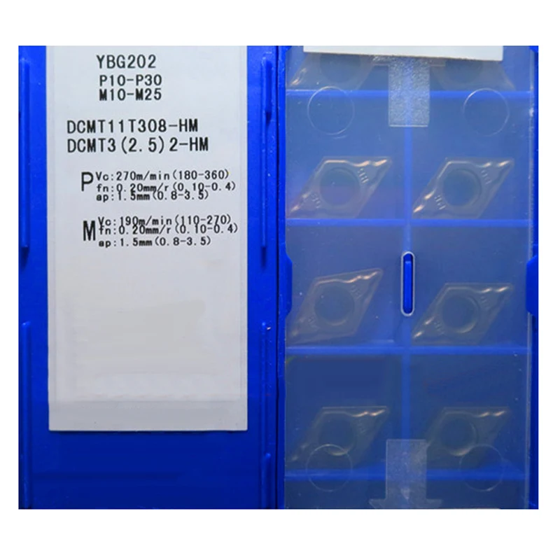 Твердосплавные режущие пластины DCMT 070204 -HM 070208 DCMT11T304-HM DCMT11T308-HM YBG202 для токарного