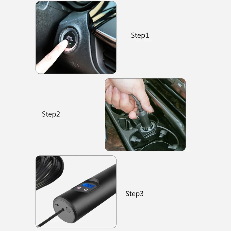 

12V Portable Smart Wireless Car Air Pump Inflator Digital Display Automobile Tir