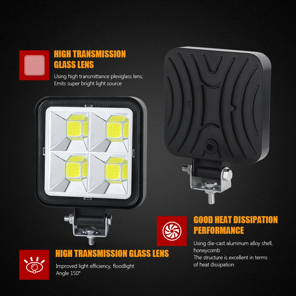 3-дюймовая Светодиодная панель рабочего освещения прожекторный луч чипы COB 12 В 24