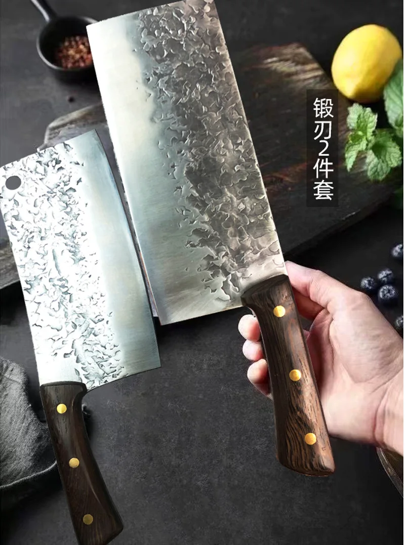 

Chinese Forged Handmade Kitchen Knife Hotel Household Chef Special Chopping Slicing Knife Stainless Steel Kitchen Knife