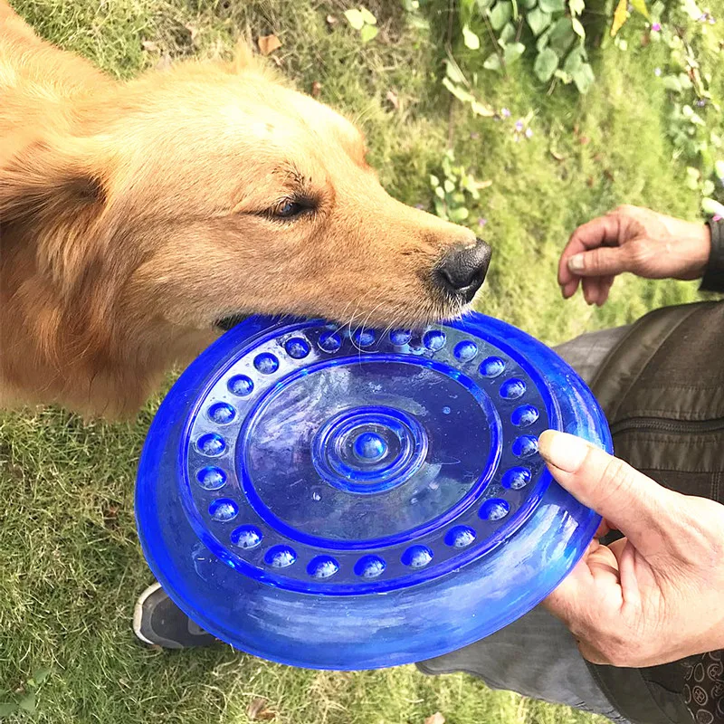 Funny Soft Rubber Pet Dog Flying Discs Saucer Toys Small Medium Large Dog Puppy Agile Training Toys Bite Resistant Flying Disk images - 6