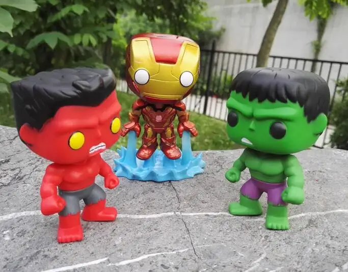 

Marvel Red Hulk & Ironman Mk43 виниловые куклы Виниловая фигурка модель игрушки 10 см
