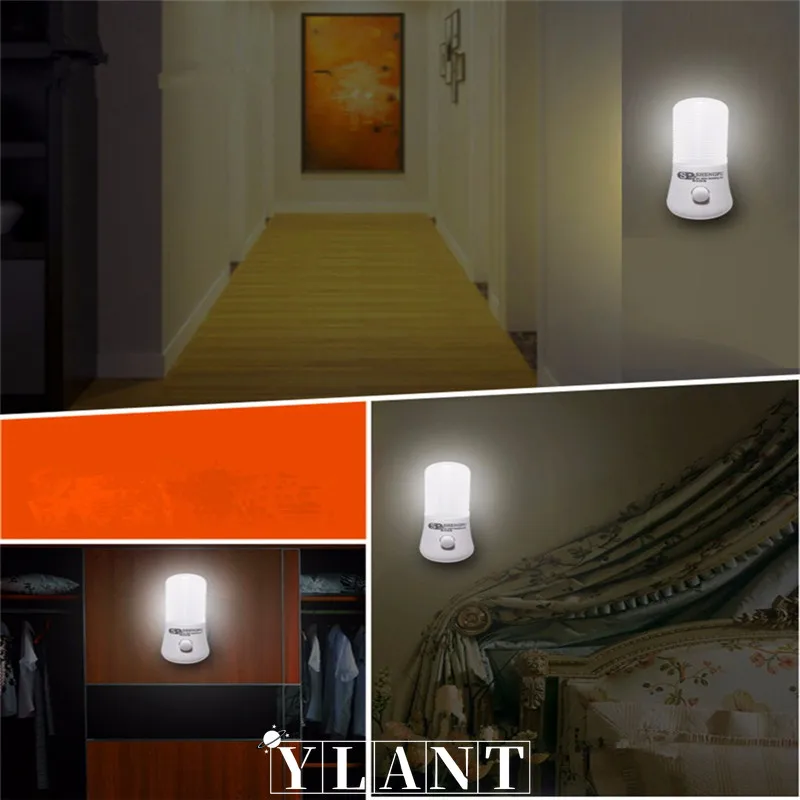 

YLANT 1W Night Lamp 6 LED Night Light Bedside Lamp Wall Socket Lamp EU/US Plug AC 110-220V Home Decoration Light for baby gift