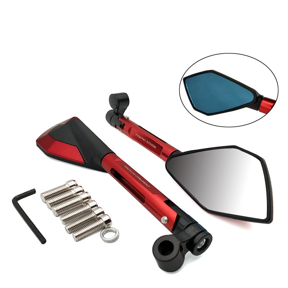 Универсальное мотоциклетное зеркало заднего вида алюминиевые боковые зеркала с