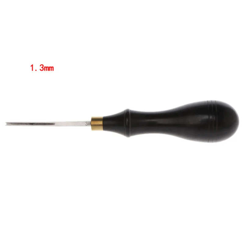 Кожаный край Creaser 1 3 мм стальное лезвие черное дерево мелкий паз ремесло знак