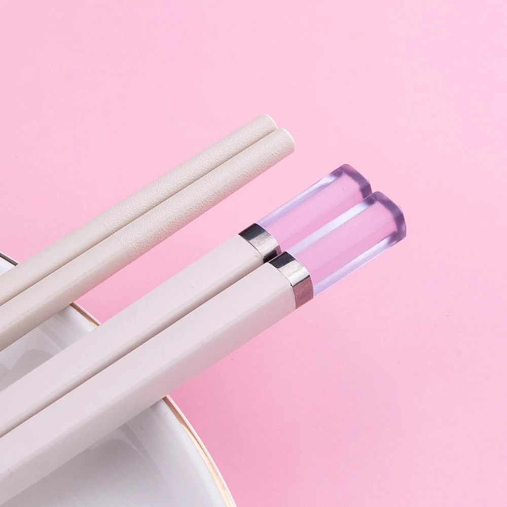 Палочки для еды из янтарного стекловолокна 1 пара противоскользящие японские