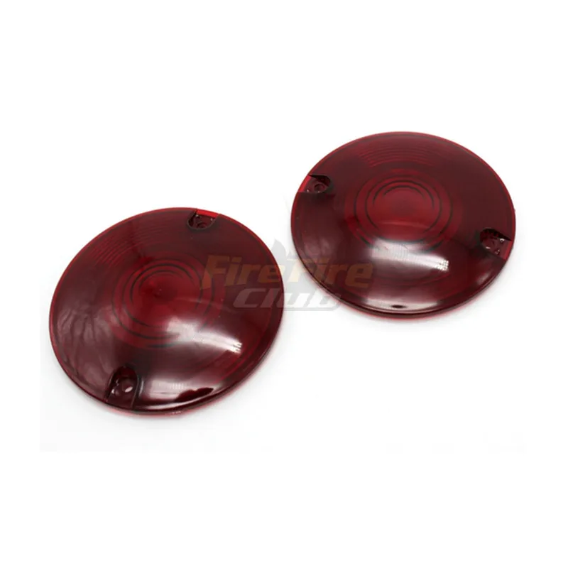 

Motorcycle 2pcs Turn Signal Lens Cover Clear/Red For Harley Touring Electra Glides Road King Ultra Glide 1986-2014