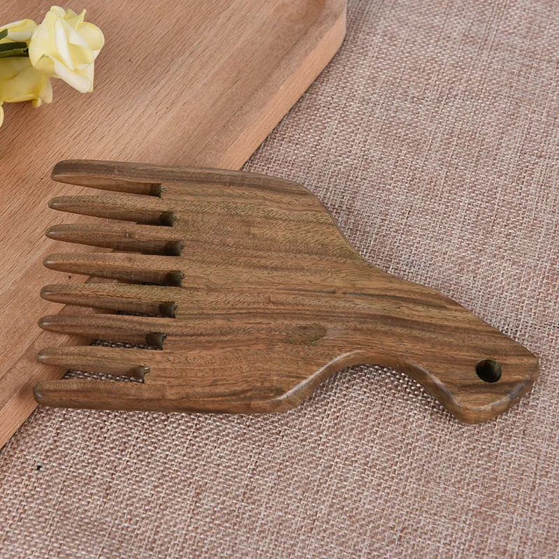 Расческа выпрямитель для волос широкая зубная расческа деревянная Массажная