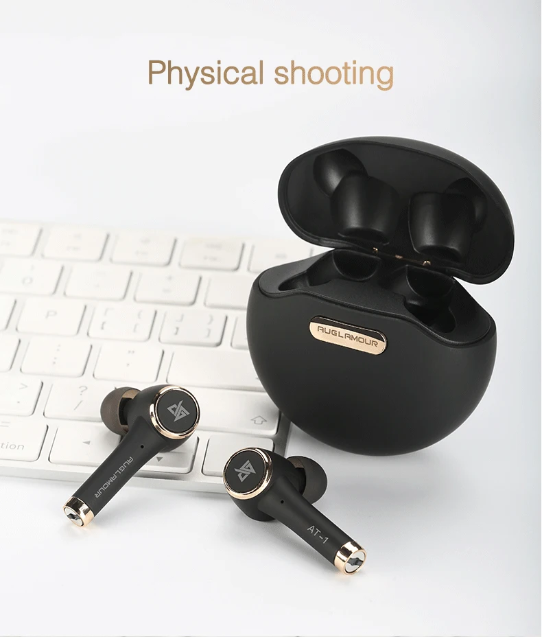AUGLAMOUR AT-1 TWS Bluetooth 5,0 беспроводные наушники IPX5 водонепроницаемые спортивные AT1 HiFi наушники-вкладыши