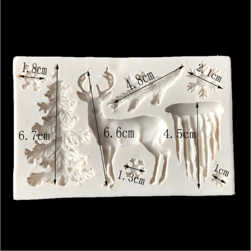 Рождественский лось формы серии Леггинсы с принтом оленя DIY силиконовые помадки