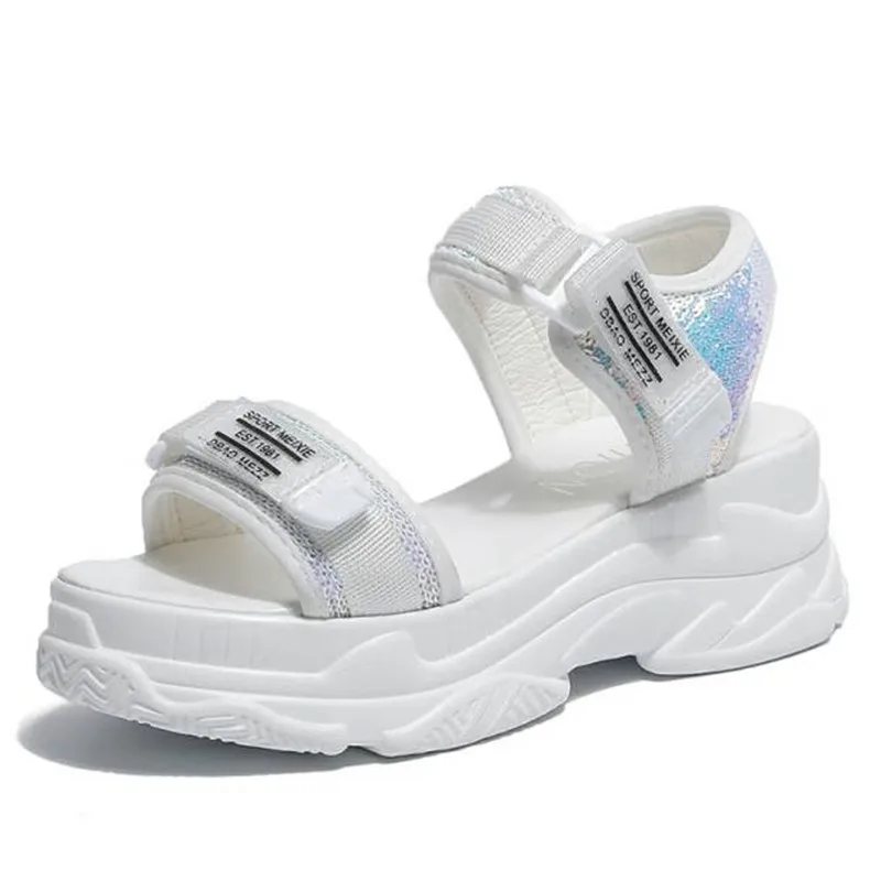 

Whoholl Brand New Summer 2020 Fish-toe Ladies' Sandals with High Heels, Wedges Sequins Platforms and Peep-toe Loafers 35-40