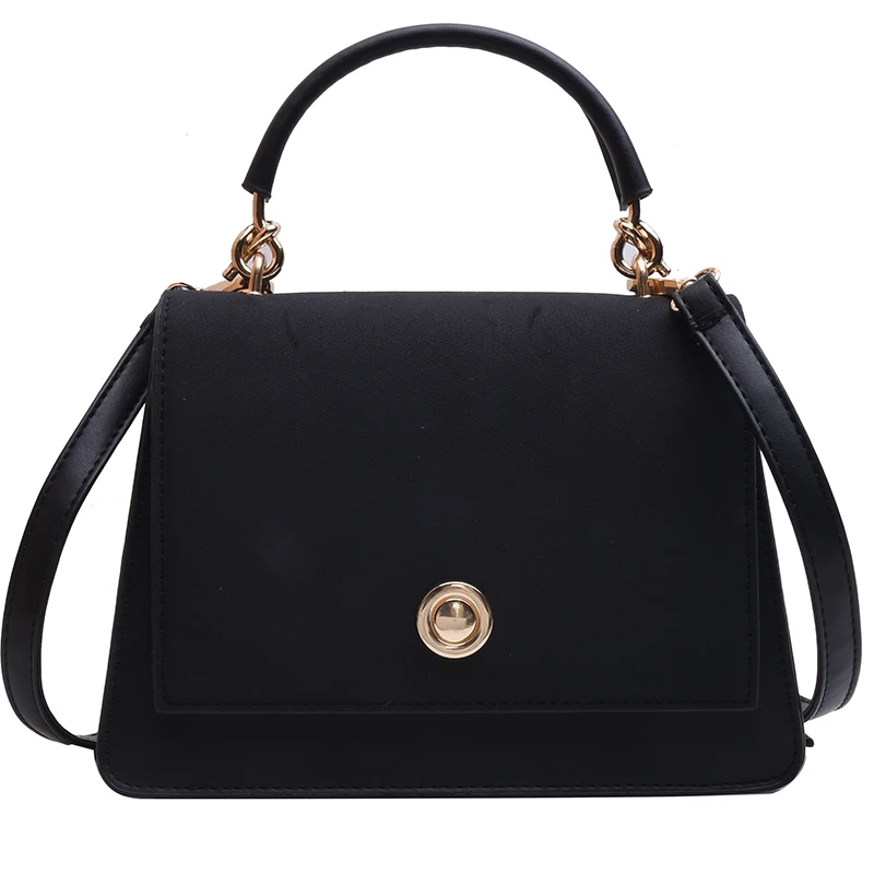 

Retro Square Tote Bag 2021 Fashion New High Quality Solid Color PU Leather Lady Designer Handbag Small Shoulder Messenger Bag