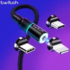 Магнитный кабель Twitch, Micro USB + Type C + Lightning, 2 м