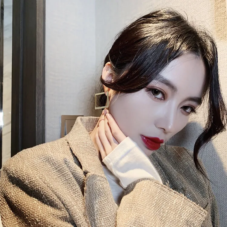 Модные геометрические квадратные большие серьги для женщин 2020 новые ювелирные