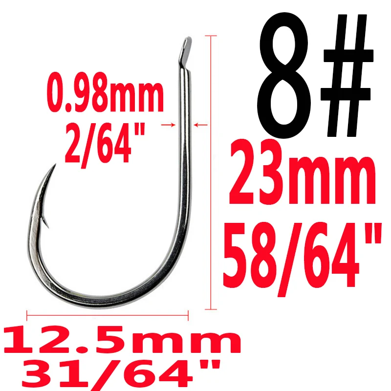 size8 100pcs 100 шт./лот 7 Размер колючие рыболовные крючки черные круглые Высокоуглеродистая сталь заточенные приманки снасти сильный Толстый Тонкий рыболовный крючок Приманка инструмент - Цвет: size8 100pcs