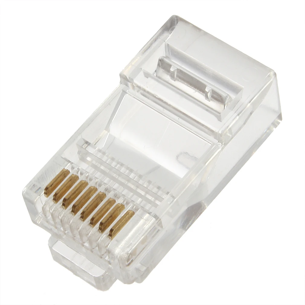 1 шт. RJ45 CAT5 Кристалл модульный разъем LAN Сетевой 8 контактов сетевой кабель Разъем
