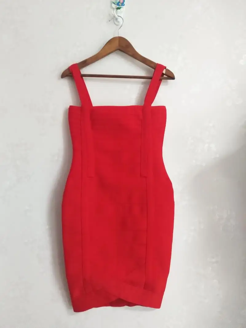 Сексуальное платье без рукавов Бандажное на тонких бретельках для женщин Bodycon 2021