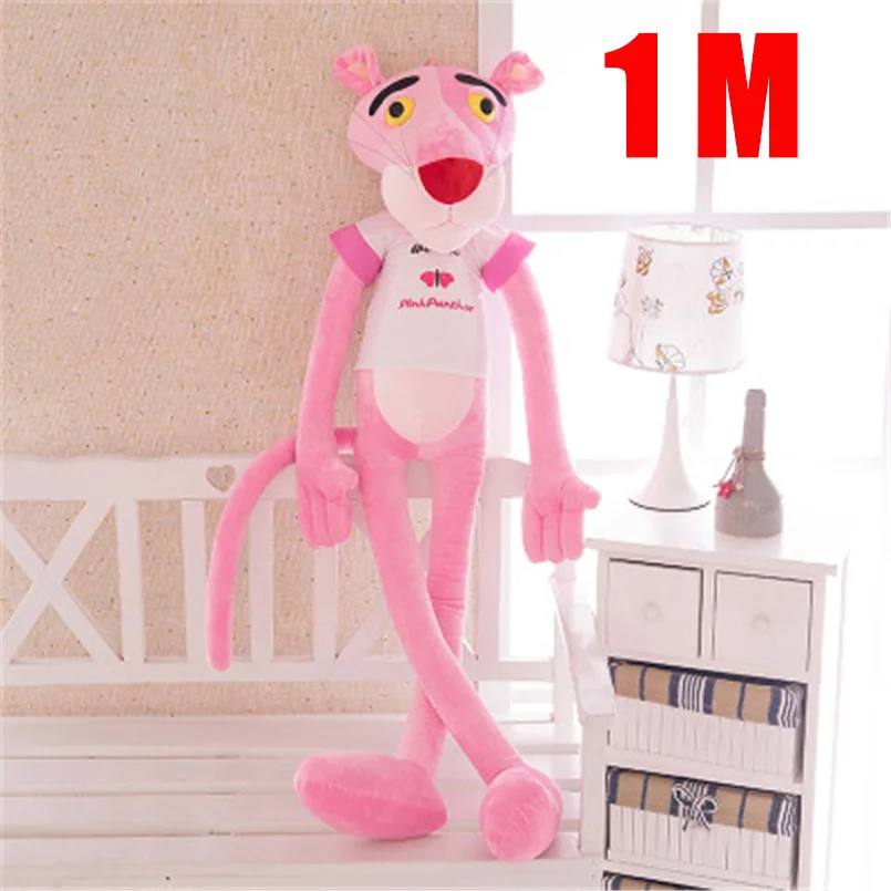 100 CM Новая мягкая игрушка "Розовая пантера", игрушки, мягкая кукла, розовая леопардовая кавайная игрушка, подарок для детей с одеждой, вечерние подарки на день рождения, 100 см - Цвет: 100 CM