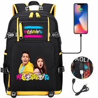 new me contro te backpack teenager children book bags multifunction usb charging bag women men pack bag travel mochila