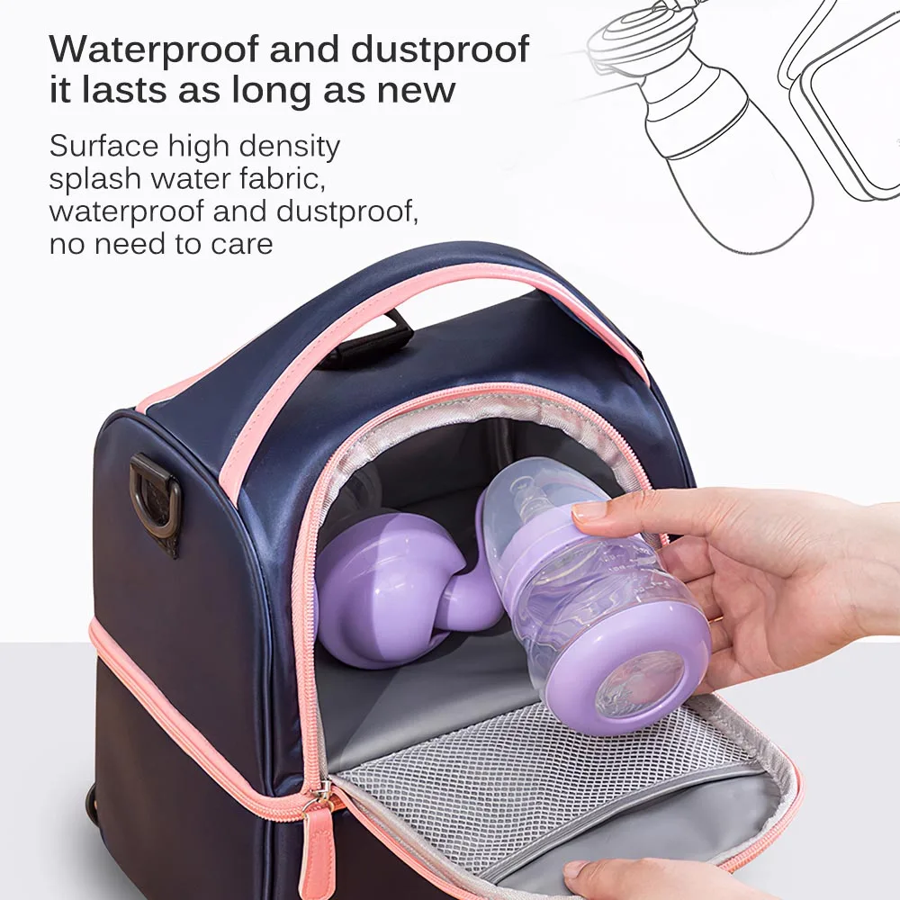 

Big Capacity Thermal Picnic Tote Food Storage Cooler Bag Double Baby Bottle Cold Bag For Family Insulated Ice Cooler Bags