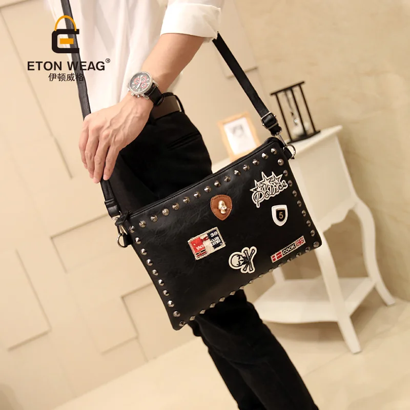 Men's Shoulder Bags PU Leather Messenger/Crossbody for Men Bag Male Clutches Handbags Top Sale 2019 Fashion Design | Багаж и сумки
