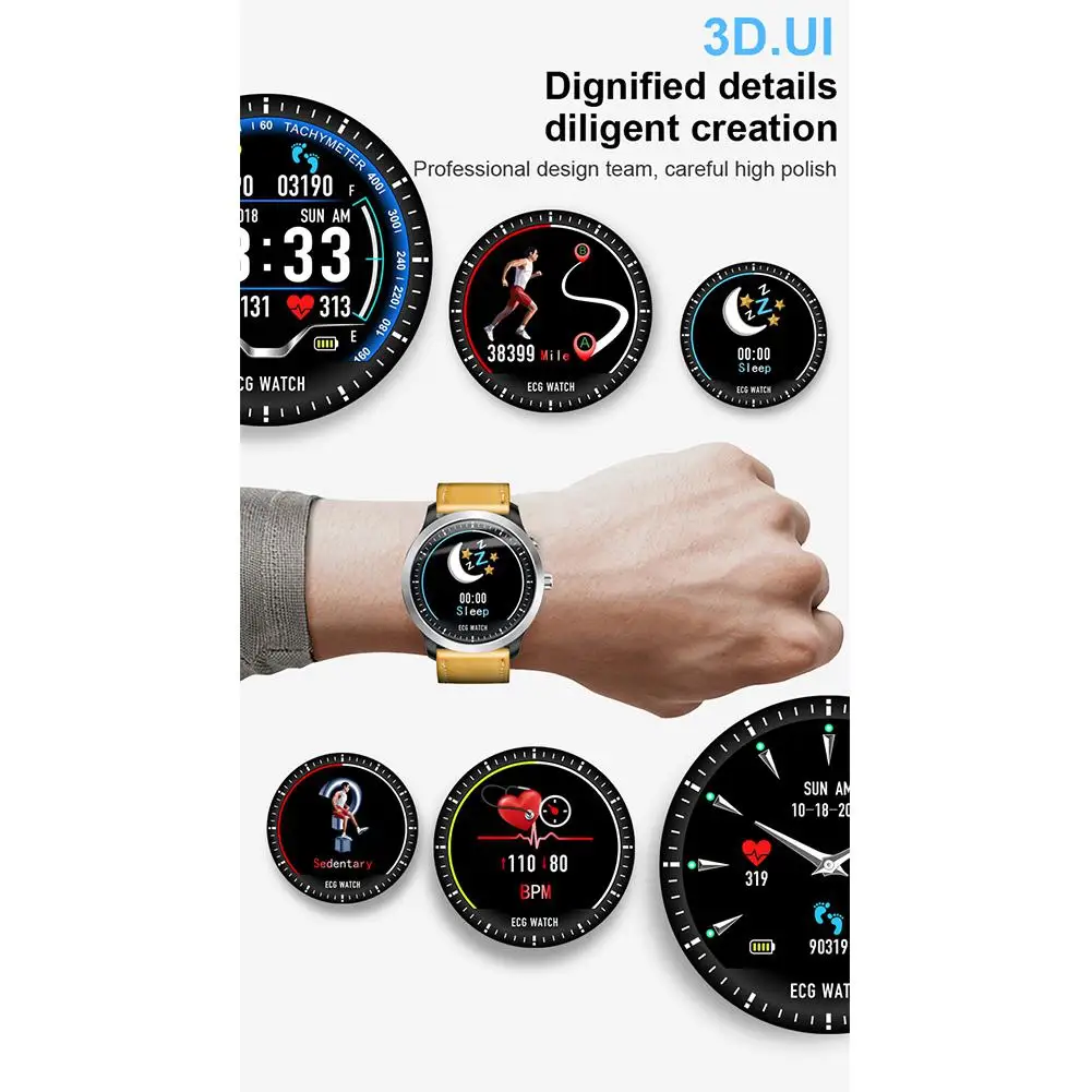 Studyset N58 Смарт-часы спортивный браслет PPG ECG HRV отчет сердечного ритма кровяное давление Тест-монитор Шагомер