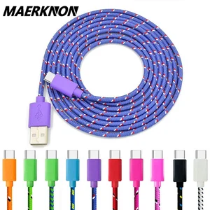 fast charging type c usb c mobile phone cables 1m2m3m usb c cable fast charge for samsung s10 plus huawei nylon braided cable free global shipping