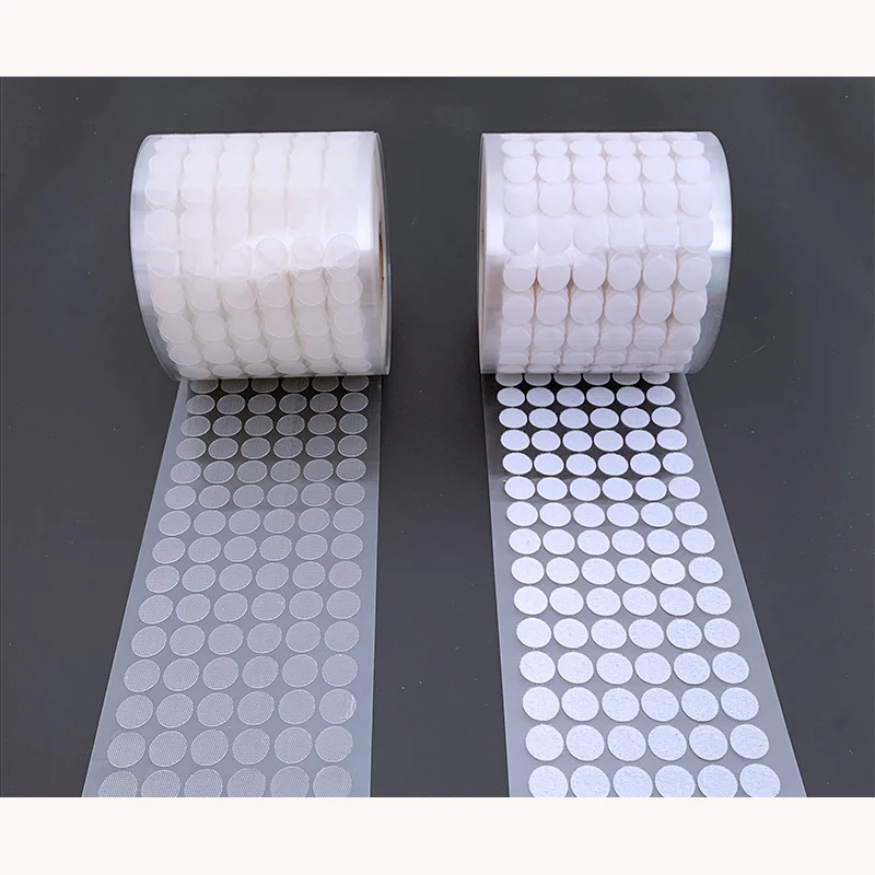 

10/15/20/25/30mm 100Pairs Self Adhesive Fastener Tape Strong Glue Dots Sticker Velcros Hook and Loop Round Coins Nylon Tape