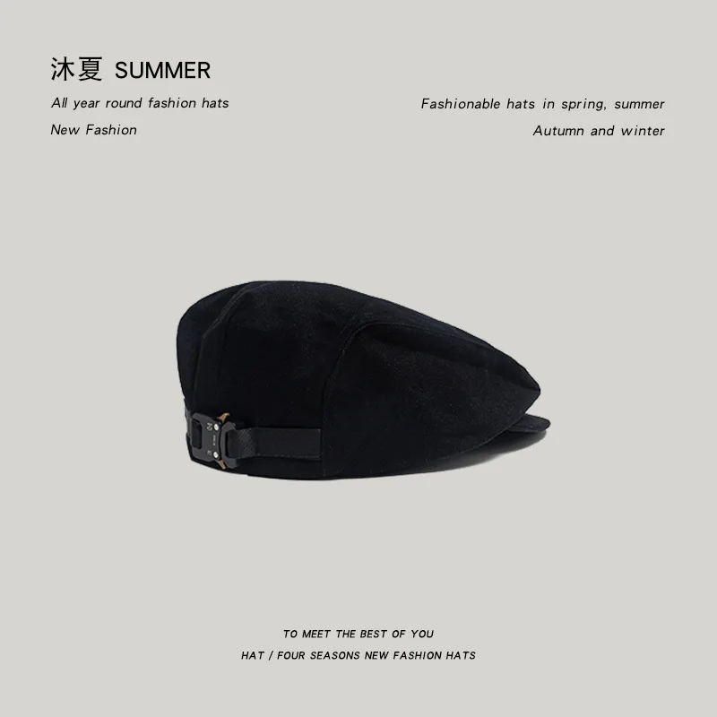 

Korean version of summer original fashion brand tactics button Beret