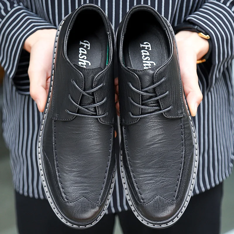 

Shoe Casual Man Mens Shoes Casual Zapatos Casuales Leisure Men Para Hombre Sport Leather Black Man Fashion De Causal Shoe Flat