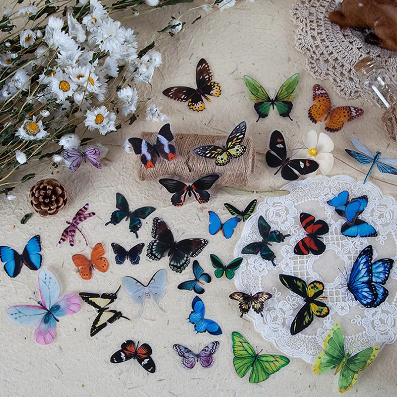 

40pcs Stationery Set Stickers Butterflies Party Bag Filler Butterfly DIY Stickers